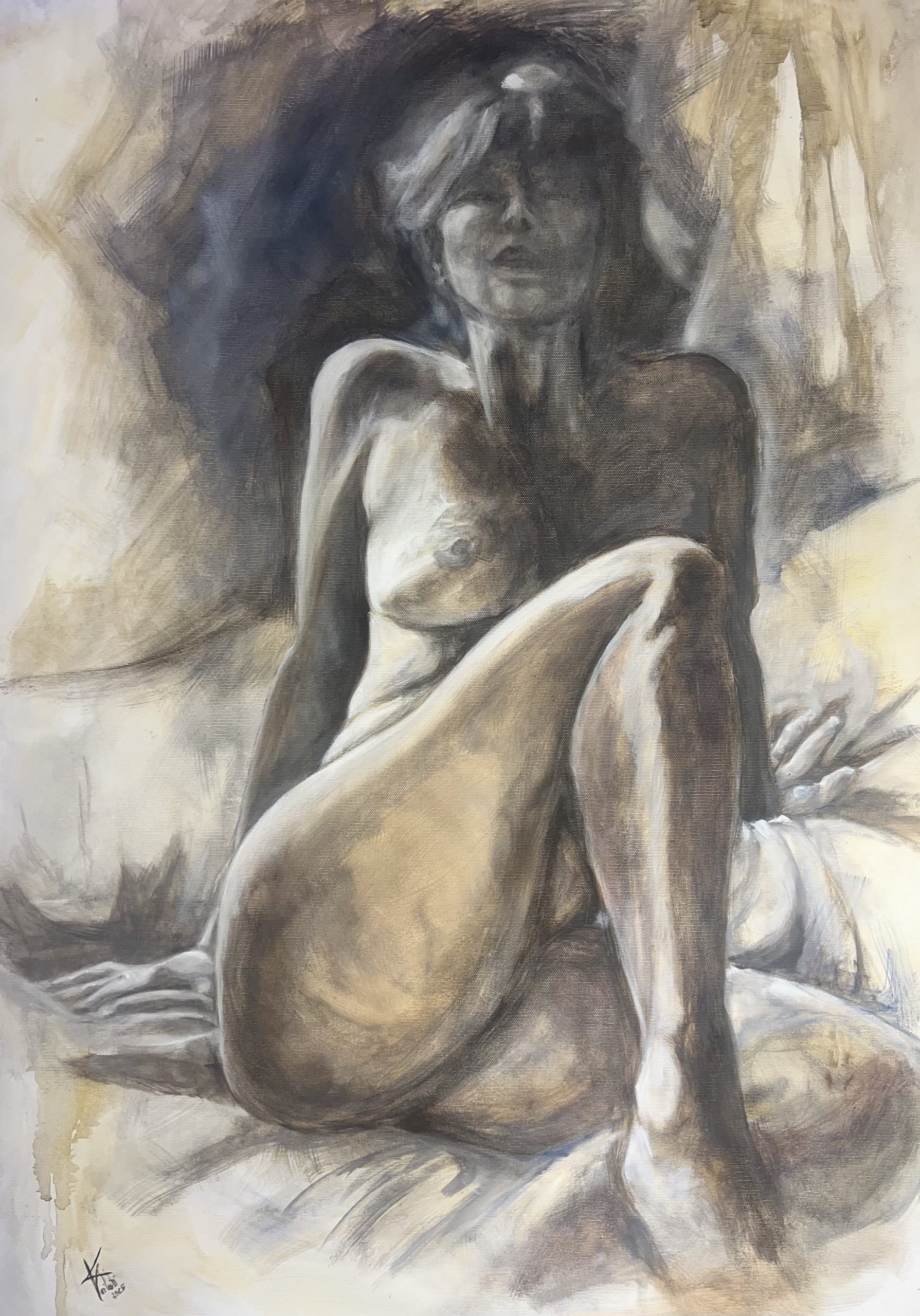 Luisa Vailati Risveglio da un sogno, Olio su tela, 70x100cm